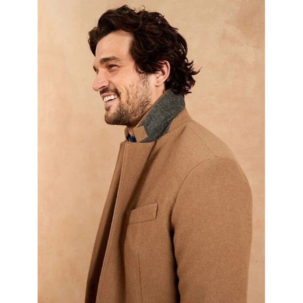 NEW Banana Republic Wool Blend Topcoat Camel Brown Men's XS $249 594210 NWT - Picture 2 of 11
